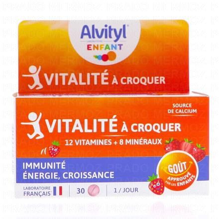 ALVITYL Vitalité - Comprimés à croquer goût fraise (boîte de 30 comprimés)
