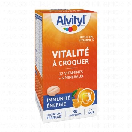 ALVITYL Vitalité - Vitamines et minéraux goût Orange x30 Comprimés
