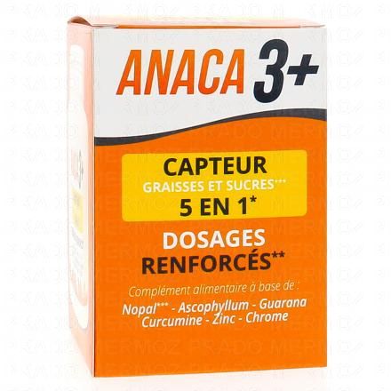 ANACA 3+ Capteur de graisses et sucres 5 en 1 120 gélules