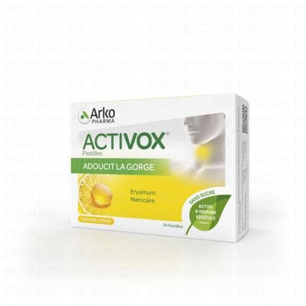 Activox sans sucre arôme miel citron etui de 24 pastilles 2
