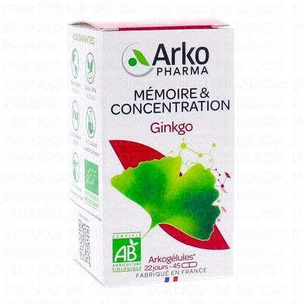 ARKOPHARMA Arkogelules - Ginkgo Bio flacon 45 gélules