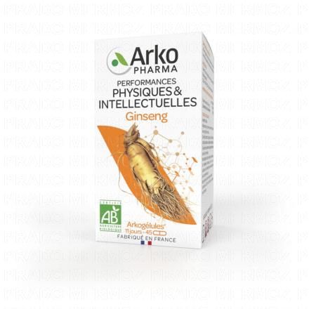 ARKOPHARMA Arkogélules - Ginseng 1560 mg de racine Bio (45 gélules)
