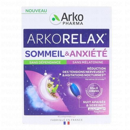 ARKOPHARMA Arkorelax - Sommeil & Anxiété x15 comprimés