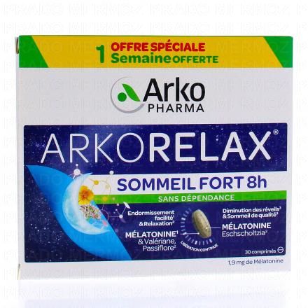 ARKOPHARMA Arkorelax sommeil fort 8h (boite de 30 comprimés)