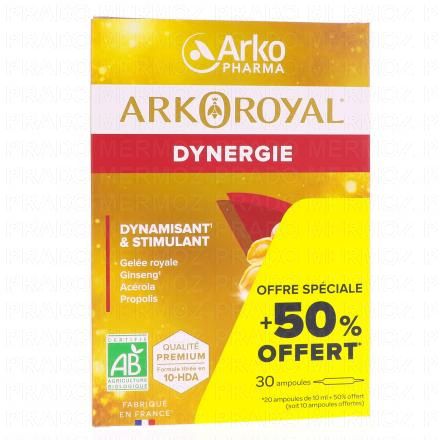 ARKOPHARMA Arkoroyal - Dynergie ampoules buvables (boite de 30 ampoules)