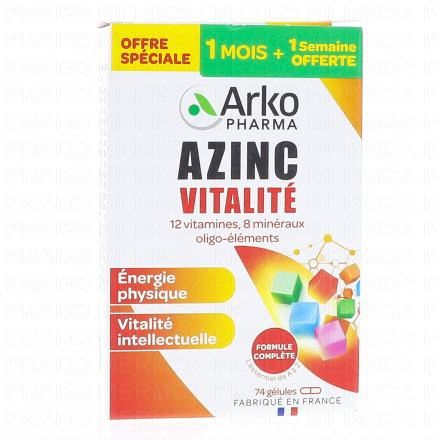 ARKOPHARMA Azinc Forme et Vitalité boîte 74 gélules