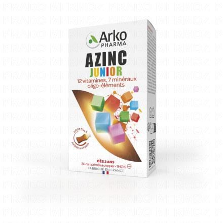 ARKOPHARMA Azinc vitalité junior 30 comprimés goût cola