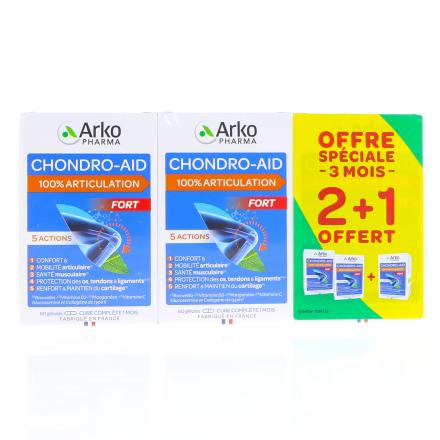 ARKOPHARMA Chondro-Aid Fort 100% articulation 2+1 Offert x180 gélules