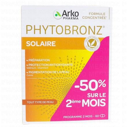 ARKOPHARMA Phytobronz préparateur solaire (lot de 2 x 30 capsules (-50% sur le 2ème mois))