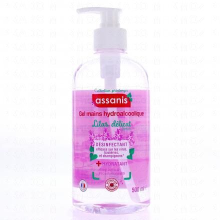 ASSANIS Lotion - Gel mains hydroalcoolique lilas délicat 500ml