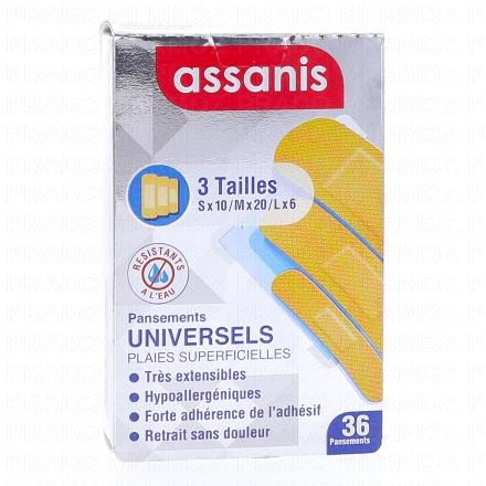 ASSANIS Pansements Universels 3 Tailles x36