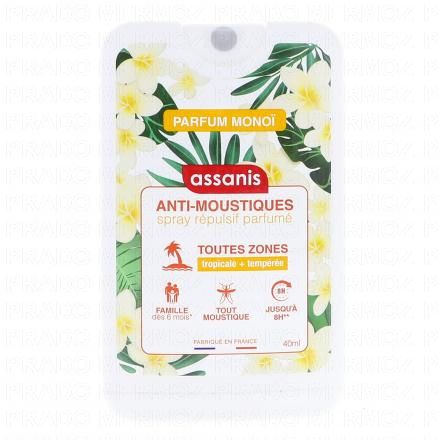 ASSANIS Spray Répulsif Anti-Moustiques parfumé monoï (40ml)