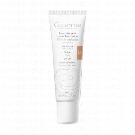 AVÈNE Couvrance fond de teint correcteur fluide n°03 Sable SPF 20 tube 30ml