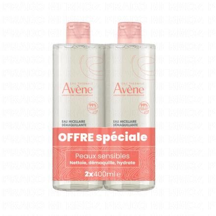 AVÈNE Les essentiels - Lotion micellaire offre spéciale lot de 2 x 400 ml