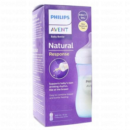 AVENT Biberon Natural Response 260ml 1m+ Bleu