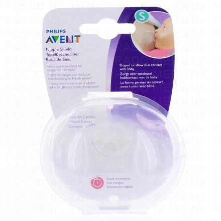 AVENT Bout de sein transparent x2 (taille s)