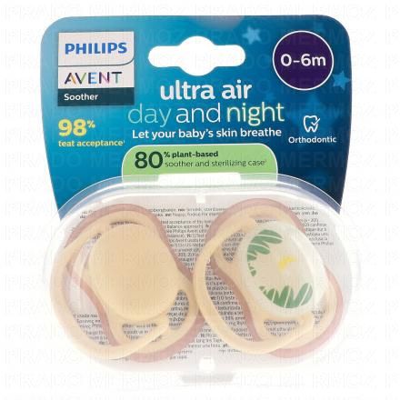 Sucettes Ultra Air Day And Night 0-6 mois