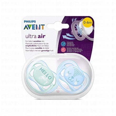 AVENT Sucettes Ultra air 0-6m x2 (hello)