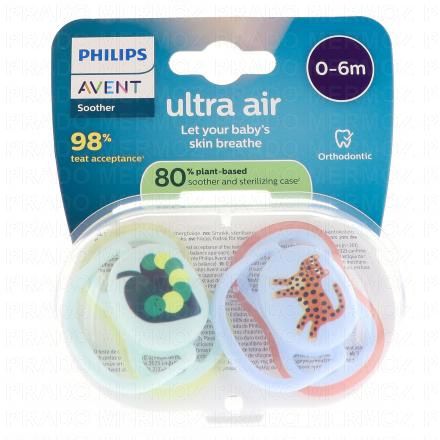 Sucettes Ultra air 0-6m x2 animaux 2