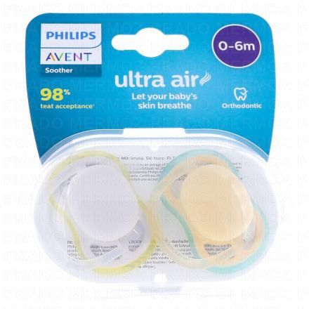 AVENT Sucettes Ultra air 0-6m x2 (couleur neutre)