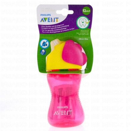 AVENT Tasse à Paille 300ml +12 Mois (rose)