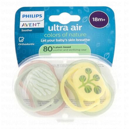 AVENT Ultra Air - Sucettes Orthodontiques +18 Mois (colors of nature)