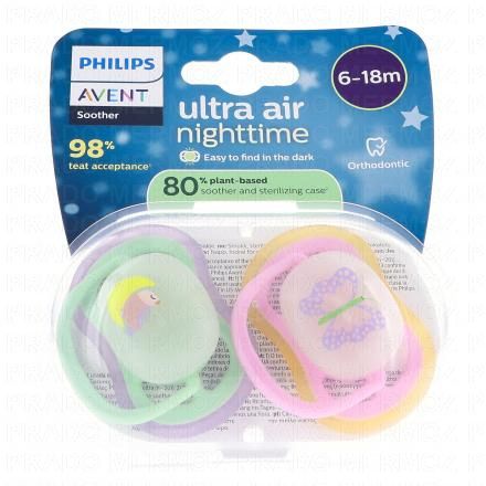Ultra Air - Sucettes nuit 6-18 mois 2