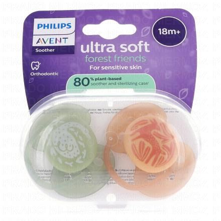 AVENT Ultra Soft - Sucette +18mois (forest friends)