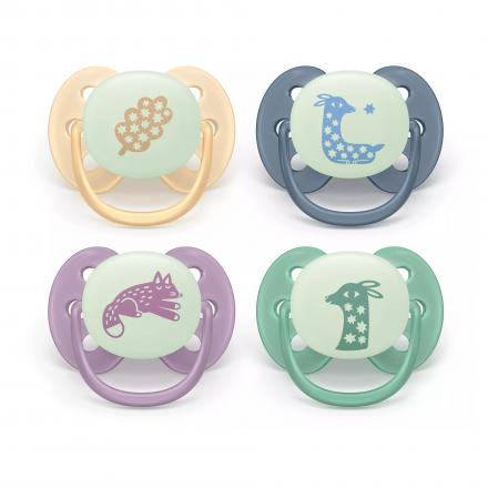 AVENT Ultra Soft - Sucette 6-18 mois (sp&eacute;cial nuit nature)