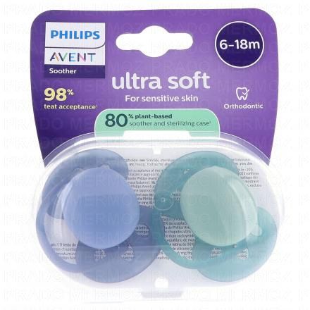 AVENT Ultra Soft - Sucette 6-18 mois (uni)