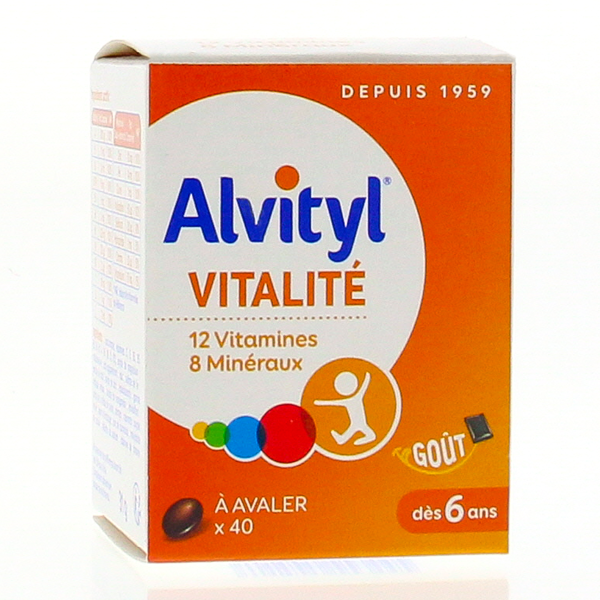 ALVITYL VITALITE 40 GELULES DES 6 ANS GOUT CHOCOLAT