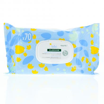 KLORANE B&eacute;b&eacute; lingettes nettoyantes douces (grand mod&egrave;le (70 lingettes))