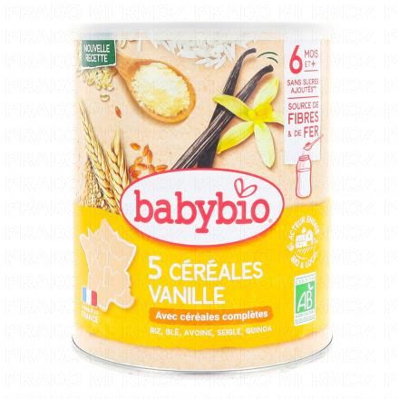 BABYBIO Céréales - Vanille dès 6 mois Boite 220g
