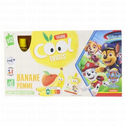 BABYBIO Cool fruits - Gourdes La Pat's Patrouille pomme, banane x12