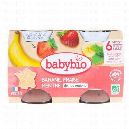 Fruits - Pot pomme banane fraise bio +6mois 2x130g 2