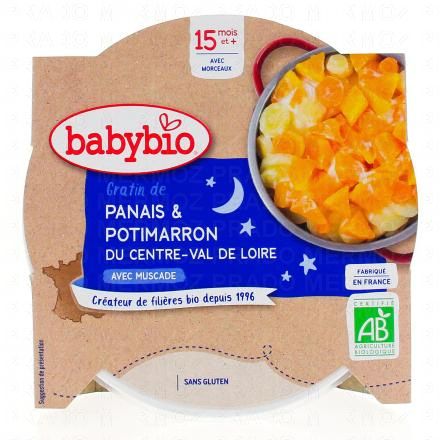 BABYBIO Repas du Soir - Gratin de Panais et Potimarron de Provence pot 260g
