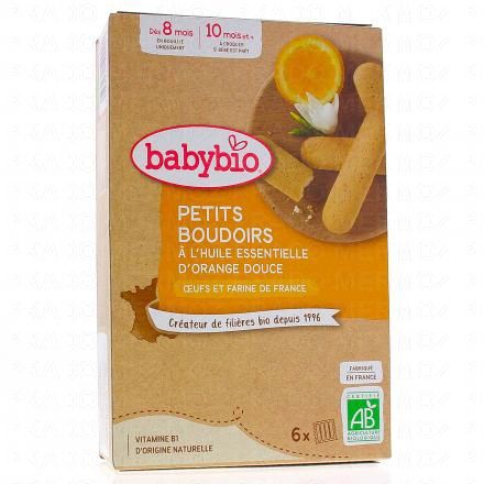 BABYBIO Petits boudoirs à l'huile essentielle orange douce bio x6