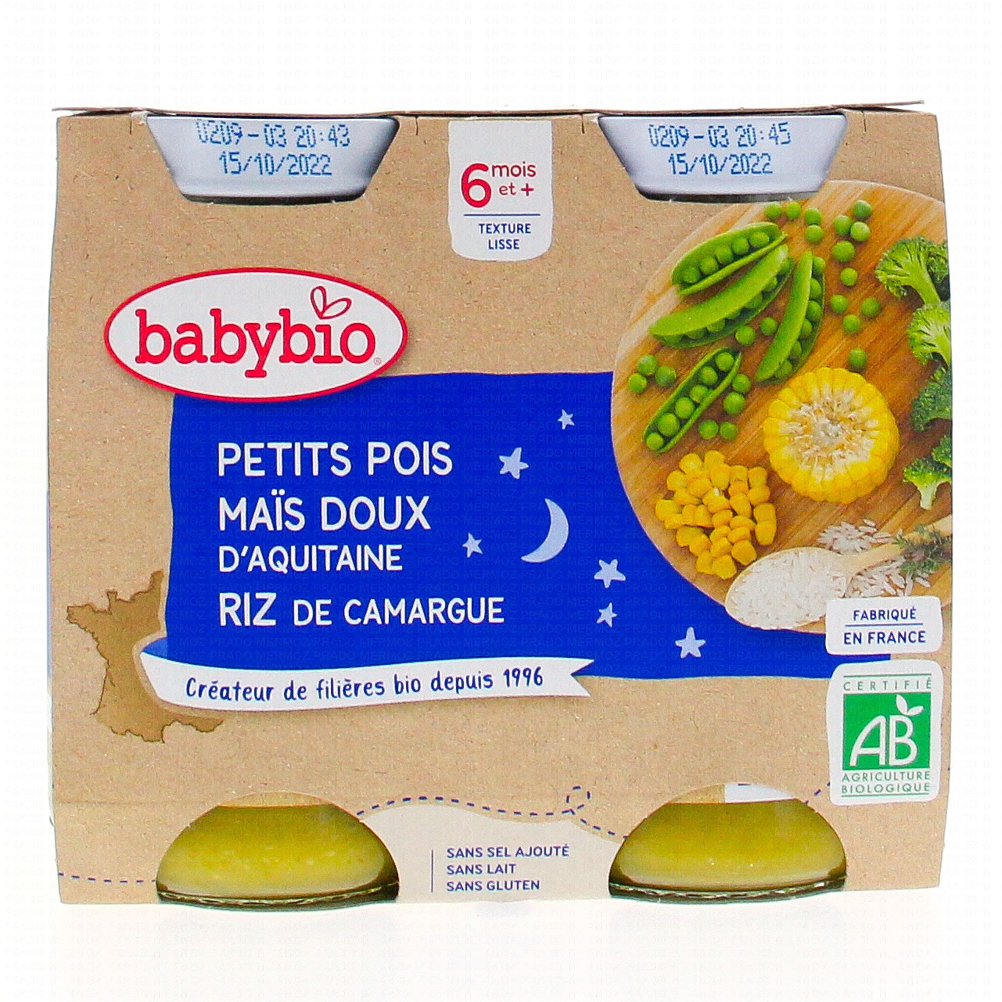 Babybio Repas Du Soir Petits Pots Petits Pois Mais Doux D Aquitaine Et Riz De Camargue 2x0g Des 6 Mois Parapharmacie En Ligne Prado Mermoz Babybio Repas Du Soir Petits Pots Petits Pois Mais Doux D Aquitaine Et Riz De Camargue 2x0g Des 6 Mois Parapharmacie En Ligne Prado Mermoz