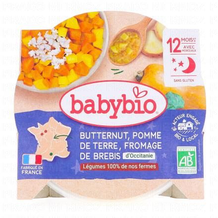 BABYBIO Repas du Soir - Petit plat Marmite de potager, Butternut dès 12 mois 230g