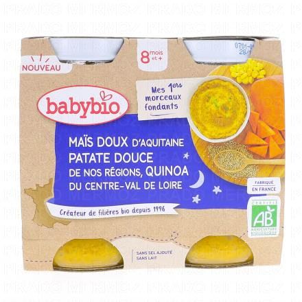 BABYBIO Repas du soir - Maïs Patate douce Quinoa bio - 2x200g
