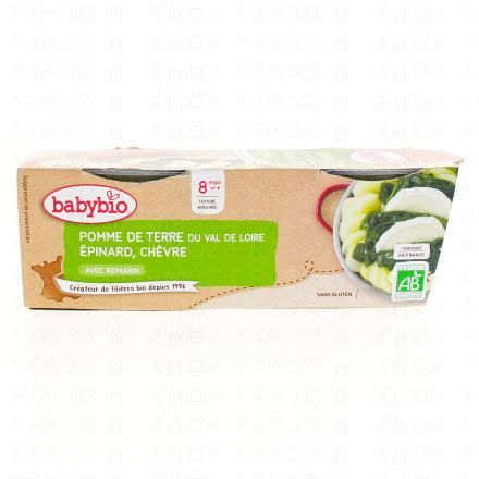 BABYBIO Légumes - Trio de Pomme de terre du val de Loire , épinard, chèvre pot 200g x 2