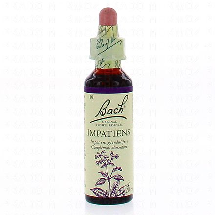 FLEUR DE BACH Original n°18 Impatiens (impatience) fleurs de bach flacon 20ml