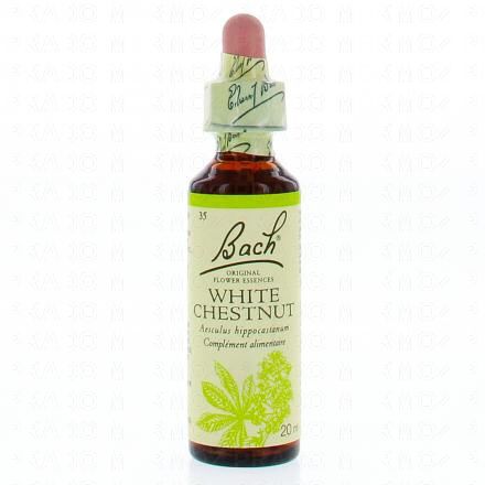 FLEURS DE BACH Original n°35 White chestnut fleurs de bach flacon compte-gouttes 20ml