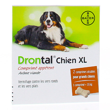 DRONTAL CHIEN XL 2 comprimés