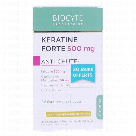 BIOCYTE Cheveux - Kératine Forte Anti-chute 3x40 gélules