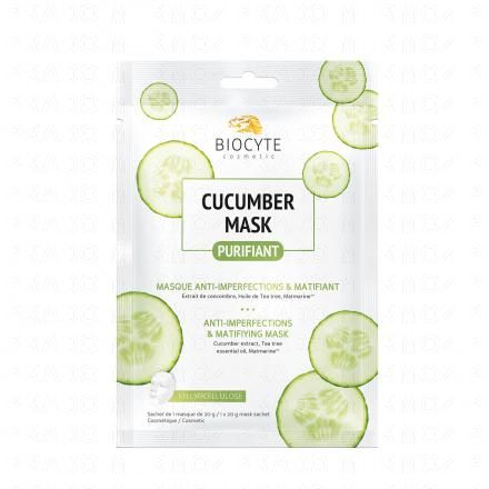 BIOCYTE Cosmétique - Cucumber mask purifiant sachet de 1 masque de 10g