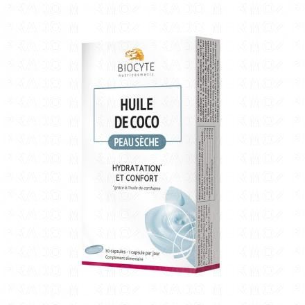 BIOCYTE Peau - Huile de coco peau sèche 30 capsules