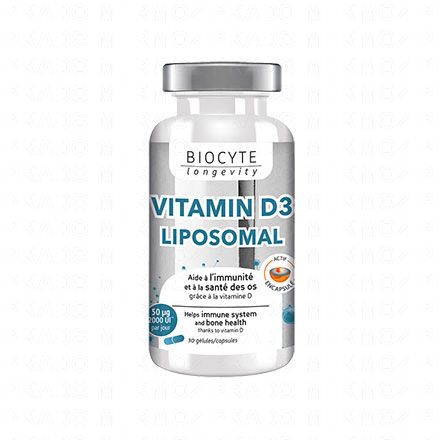 BIOCYTE Longevity Minéraux - Vitamin D3 liposomal 30 gélules