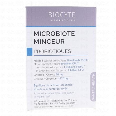Microbiote minceur Probiotiques x40 gélules