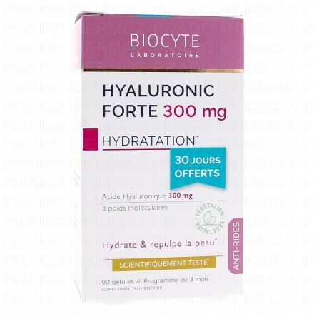 BIOCYTE Peau - Hyaluronic forte anti-âge 300mg (3 x 30 gélules)